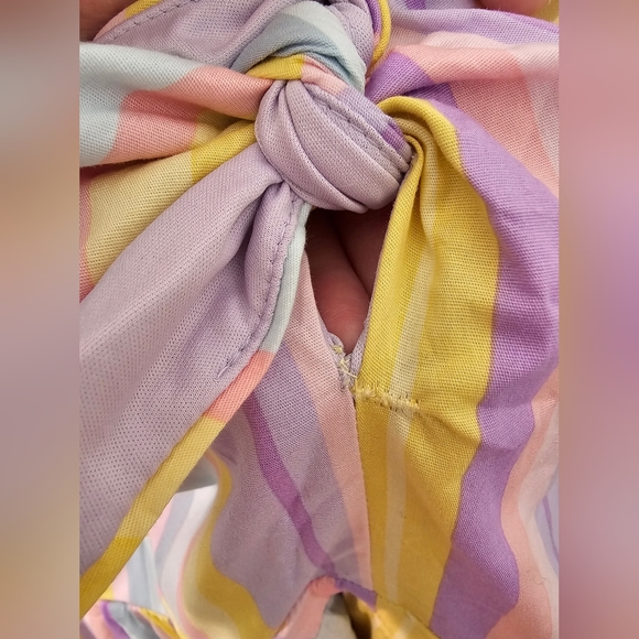 Torrid Pastel Striped Tie-Front Dress in Size 3 - Picture 4 of 5